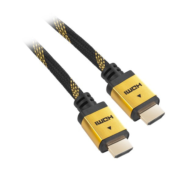 Kabel GoGEN HDMI 2.0 high speed, ethernet, M/M, 1,5m, pozłacany (GOGHDMI150MM04) Czarny