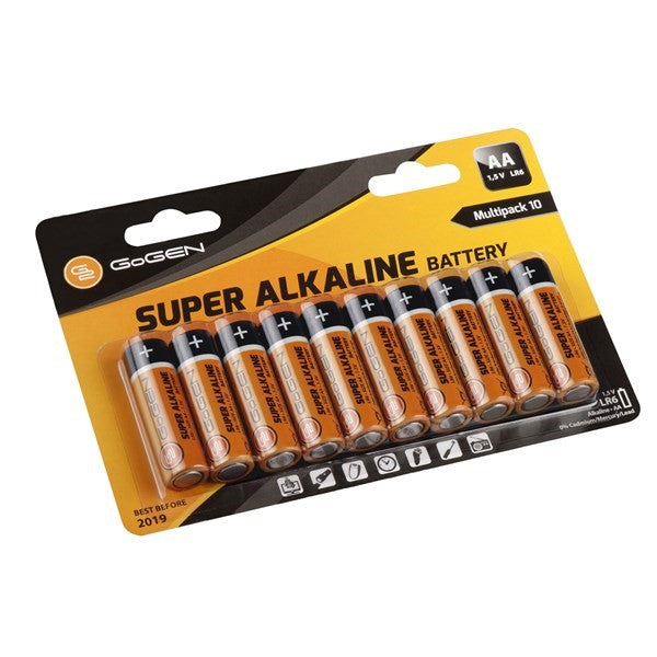 Baterie alkaliczne GoGEN SUPER ALKALINE R06 ALKALINE 10, AA, SUPER ALKALINE, blistr 10 sztuk (GOGR06ALKALINE10)