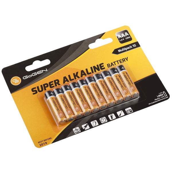 Baterie alkaliczne GoGEN SUPER ALKALINE R03 ALKALINE 10, AAA, SUPER ALKALINE, blistr 10 sztuk (GOGR03ALKALINE10)