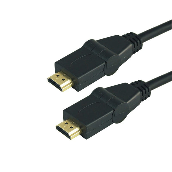 Kabel GoGEN HDMI 1.4, 1,5m, s rotací 180°, pozlacený, High speed, s ethernetem (HDMI150MM08) Czarny