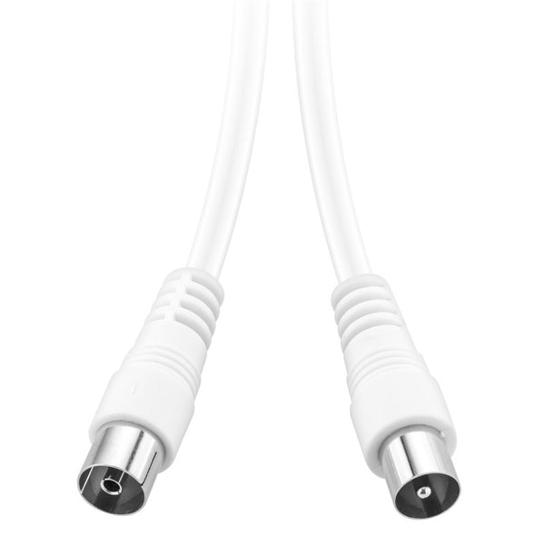 Kabel koncentryczny GoGEN 2,5m, rovný konektor (COAX250FM03) Biały
