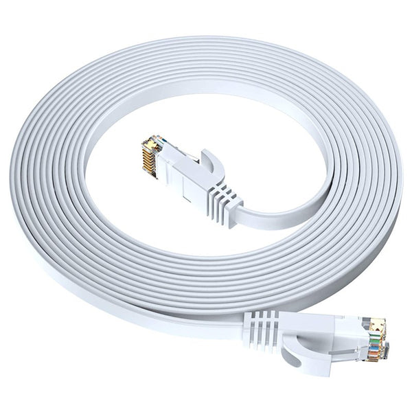 Kabel GoGEN síťový (RJ45), plochý, CAT6, 7,5m (NET750MM03) Biały