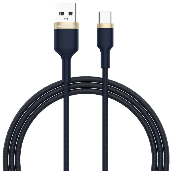 Kabel GoGEN USB-A / USB-C, 1m, opletený (USBAC100MM07) Niebieski