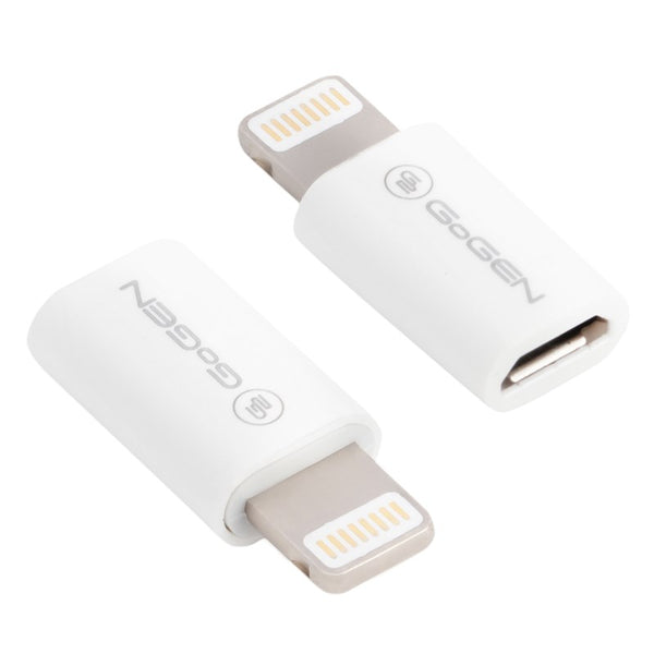 Redukcja GoGEN Lightning (M) / micro USB (F) (8PMICMF01) Biała