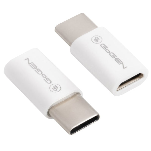 Redukcja GoGEN USB-C (M) / micro USB (F) (USBCMICMF01) Biała