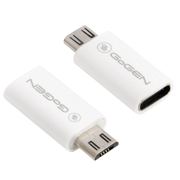 Redukcja GoGEN micro USB (M) / USB-C (F) (MICUSBCMF01) Biała