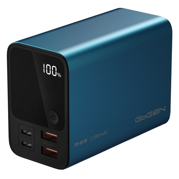 Powerbank GoGEN 27000mAh, PB270001BL, PD65W (PB270001BL) Niebieska