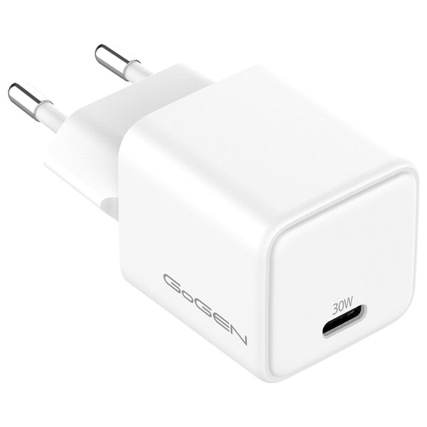 Ładowarka sieciowa GoGEN ACHPD130, USB-C PD 30W (ACHPD130W01) Biała